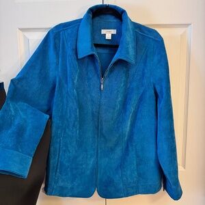 CJBanks Full Zip Light Jacket Teal Blue